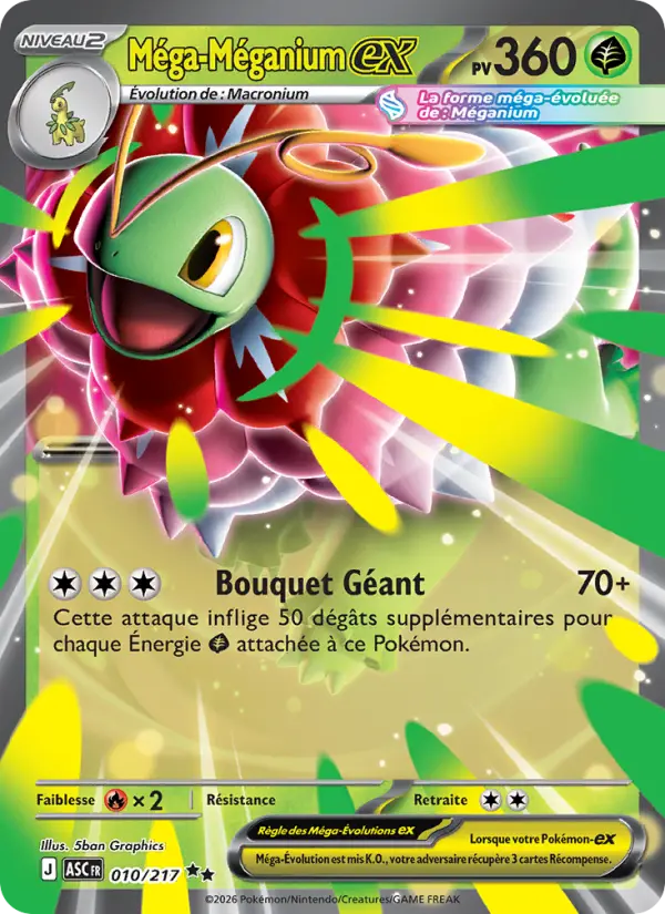 Carte Pokemon 010/217 Méga-Méganium-ex Holo | LorenZone