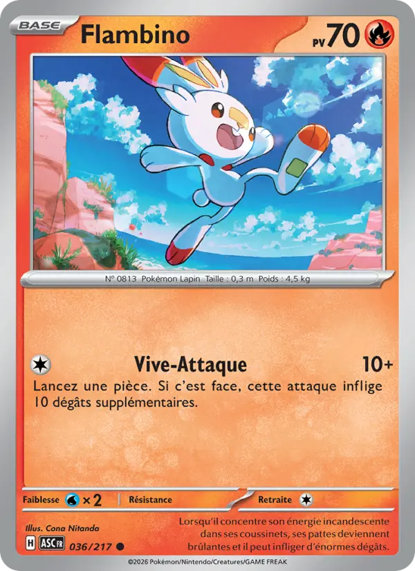 Carte Pokemon 036/217 Flambino Reverse | LorenZone