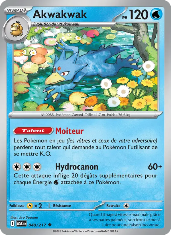 Carte Pokemon 040/217 Akwakwak Reverse | LorenZone