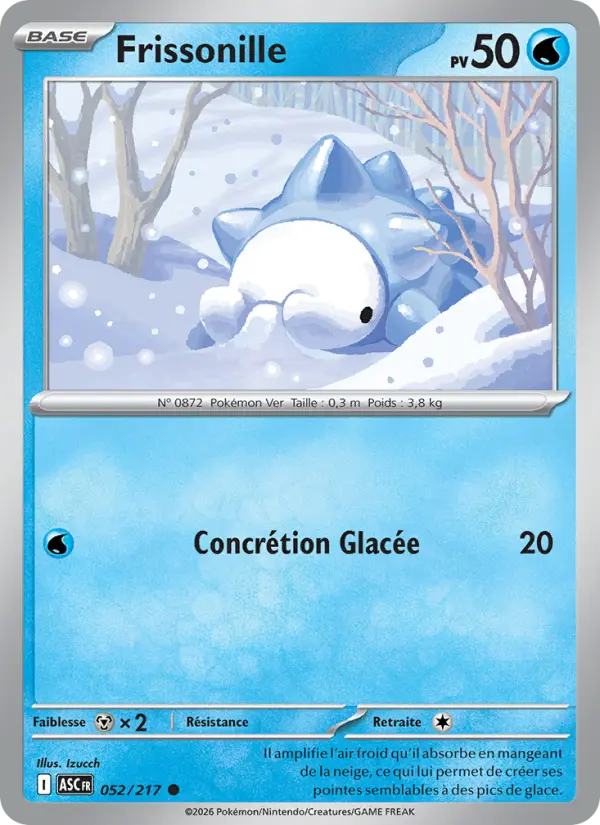 Carte Pokemon 052/217 Frissonille Reverse | LorenZone