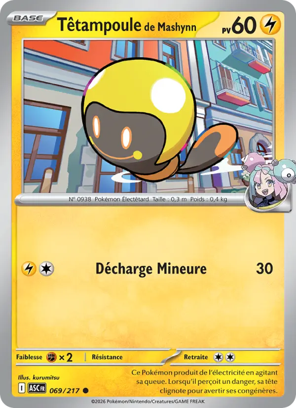 Carte Pokemon 069/217 Têtampoule de Mashynn Reverse | LorenZone