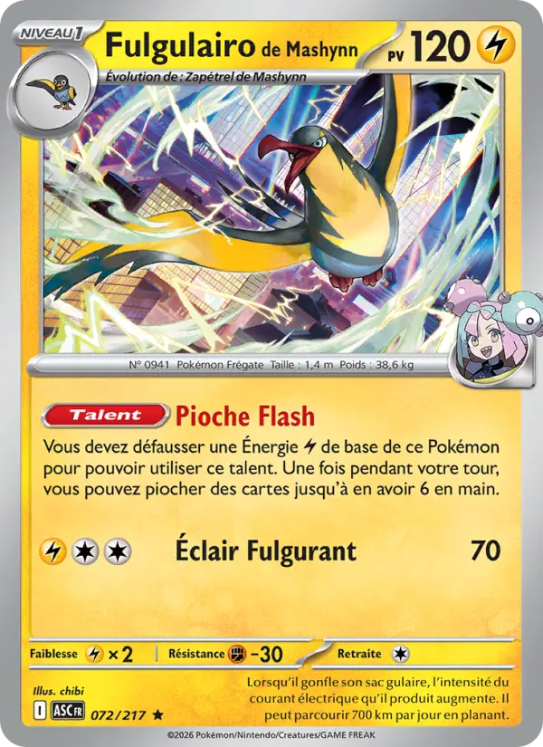 Carte Pokemon 072/217 Fulgulairo de Mashynn Reverse | LorenZone