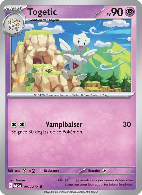 Carte Pokemon 081/217 Togetic Reverse | LorenZone