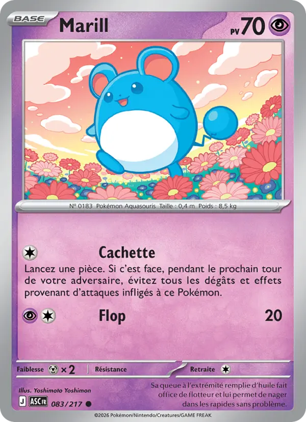 Carte Pokemon 083/217 Marill Reverse | LorenZone