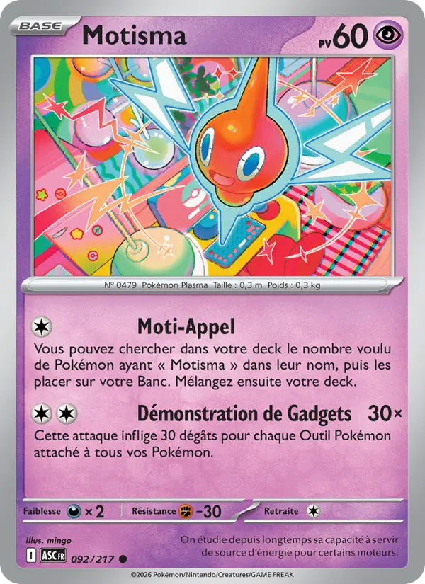 Carte Pokemon 092/217 Motisma Reverse | LorenZone