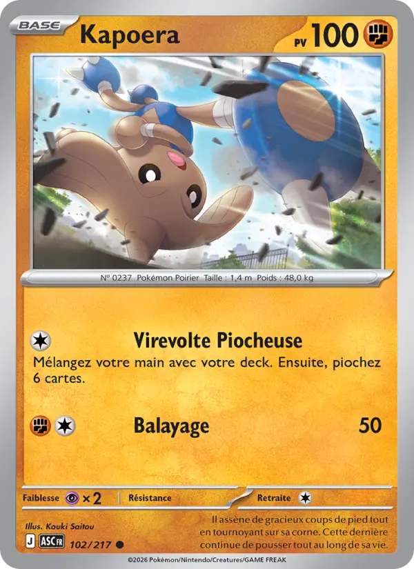 Carte Pokemon 102/217 Kapoera Reverse | LorenZone