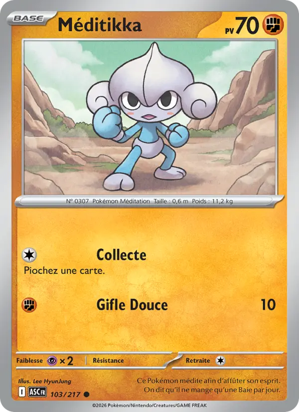 Carte Pokemon 103/217 Méditikka Reverse | LorenZone