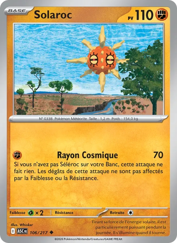 Carte Pokemon 106/217 Solaroc Reverse | LorenZone