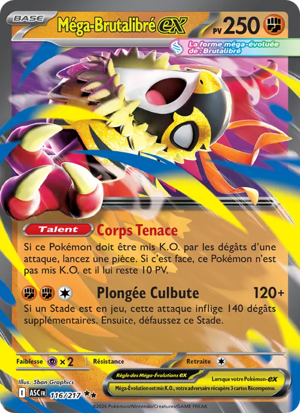Carte Pokemon 116/217 Méga-Brutalibré-ex Holo | LorenZone