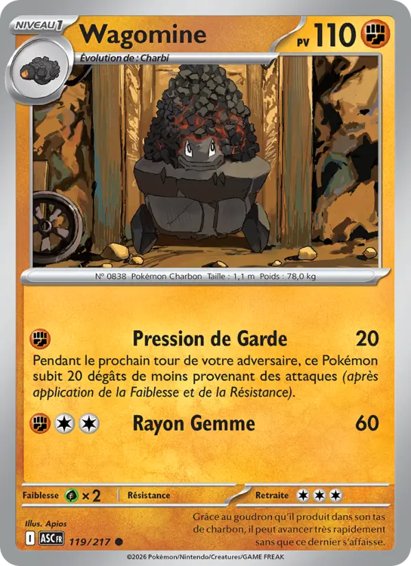 Carte Pokemon 119/217 Wagomine Reverse | LorenZone