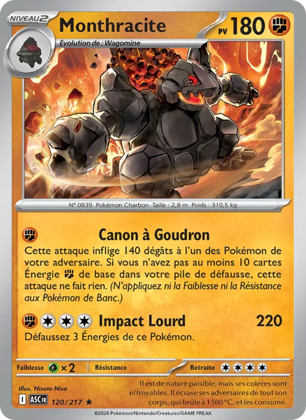 Carte Pokemon 120/217 Monthracite Reverse | LorenZone