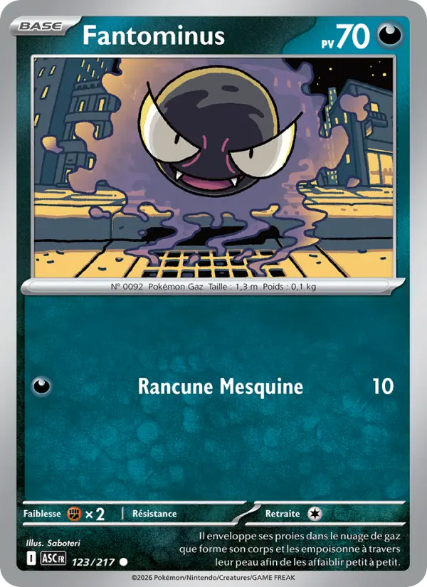 Carte Pokemon 123/217 Fantominus Reverse | LorenZone