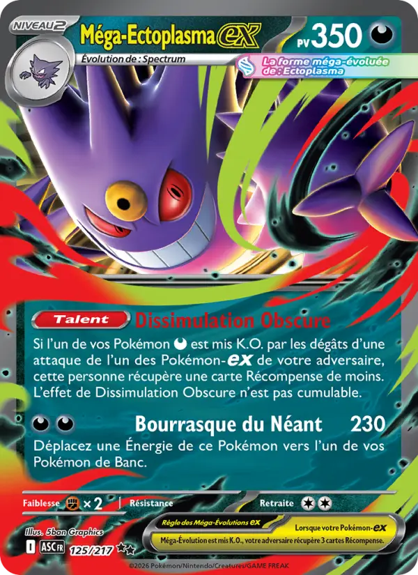 Carte Pokemon 125/217 Méga-Ectoplasma-ex Holo | LorenZone