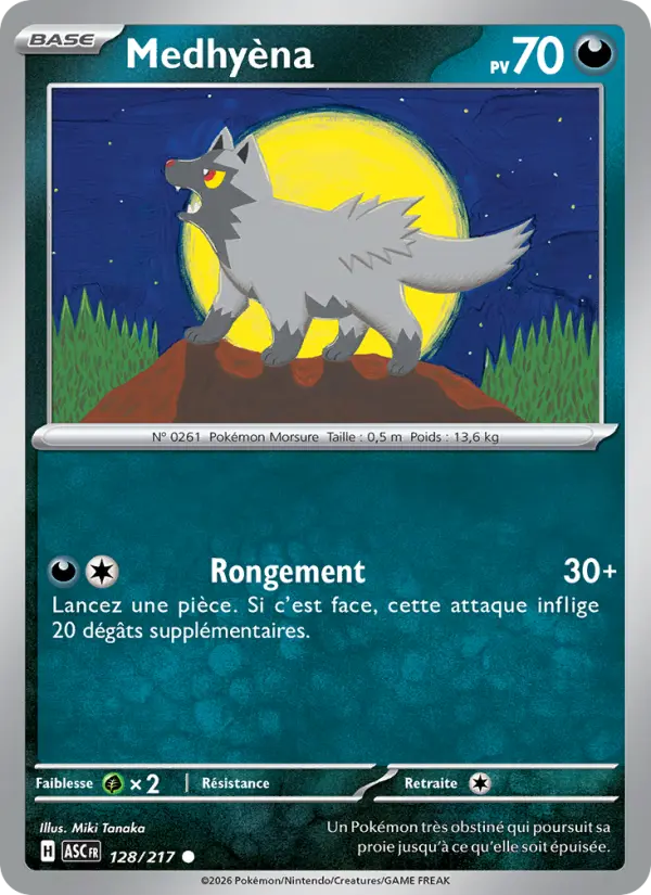 Carte Pokemon 128/217 Medhyèna Reverse | LorenZone