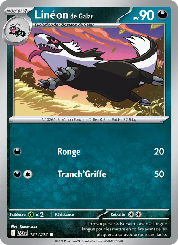 Carte Pokemon 131/217 Linéon de Galar Reverse | LorenZone