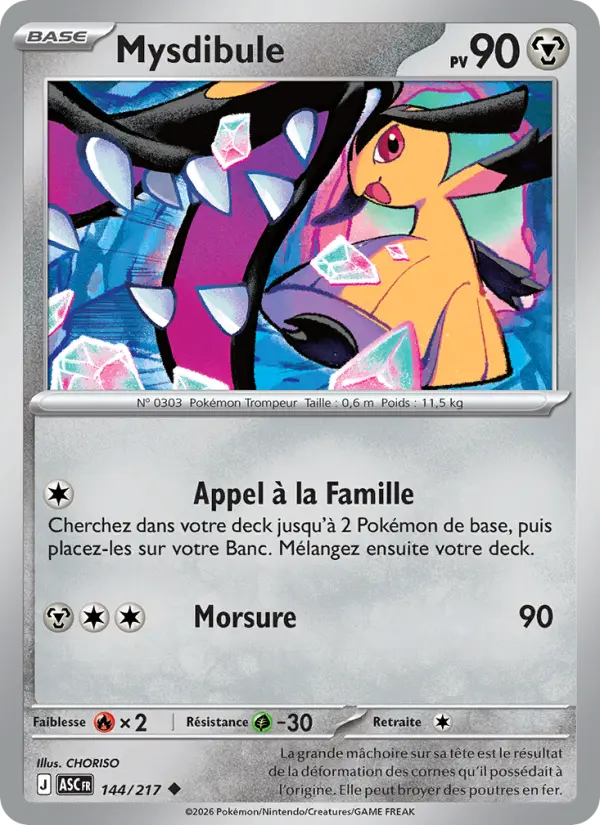 Carte Pokemon 144/217 Mysdibule Reverse | LorenZone