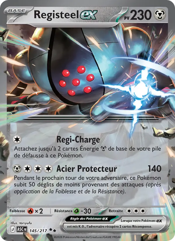Carte Pokemon 145/217 Registeel-ex Holo | LorenZone