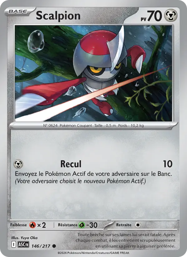Carte Pokemon 146/217 Scalpion Reverse | LorenZone