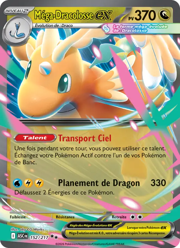 Carte Pokemon 152/217 Méga-Dracolosse-ex Holo | LorenZone