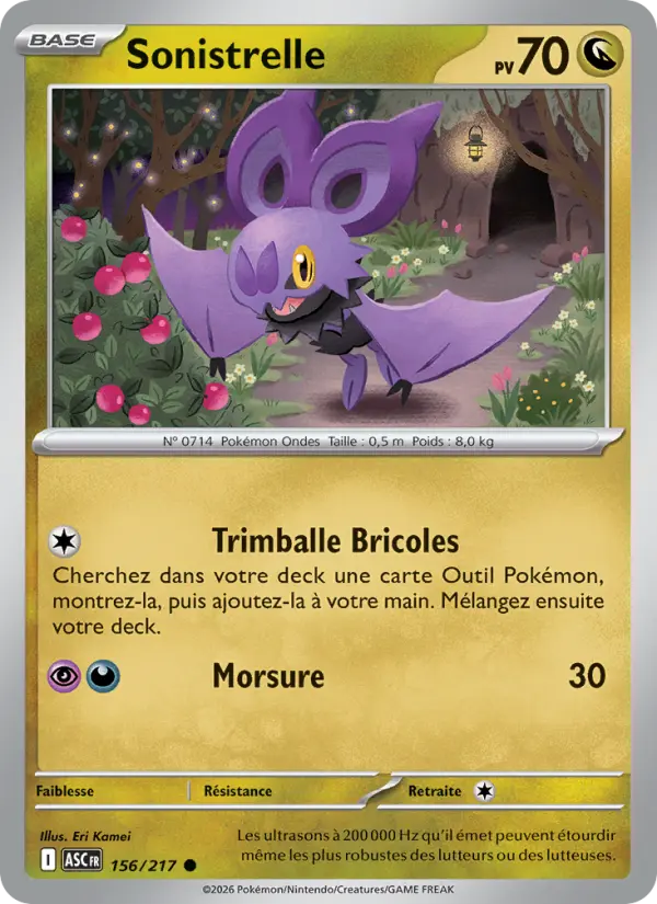 Carte Pokemon 156/217 Sonistrelle Reverse | LorenZone