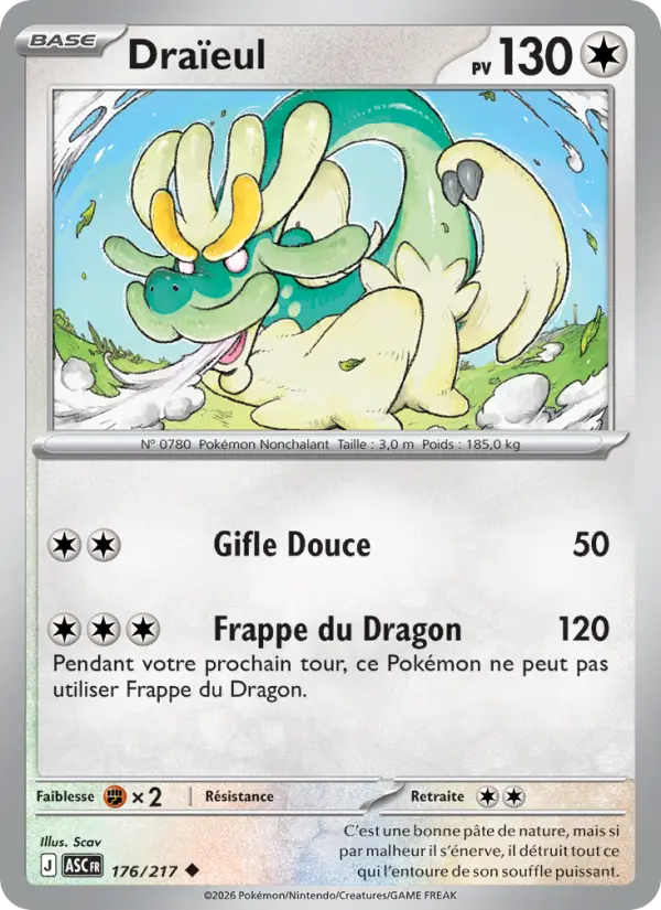 Carte Pokemon 176/217 Draïeul Reverse | LorenZone
