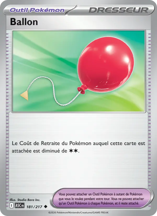 Carte Pokemon 181/217 Ballon Reverse | LorenZone