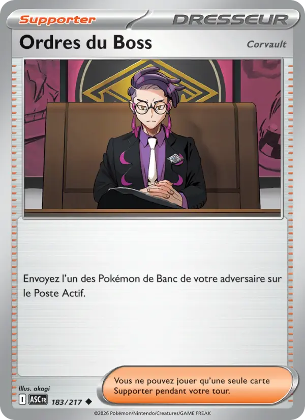 Carte Pokemon 183/217 Ordres du Boss Reverse | LorenZone