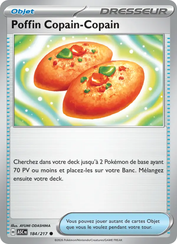 Carte Pokemon 184/217 Poffin Copain-Copain Reverse | LorenZone