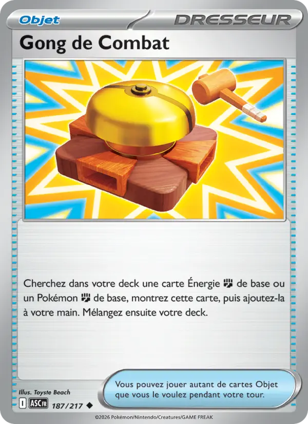 Carte Pokemon 187/217 Gong de Combat Reverse | LorenZone