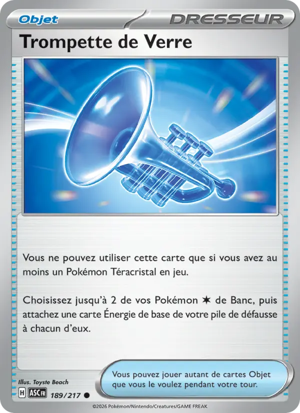 Carte Pokemon 189/217 Trompette de Verre Reverse | LorenZone