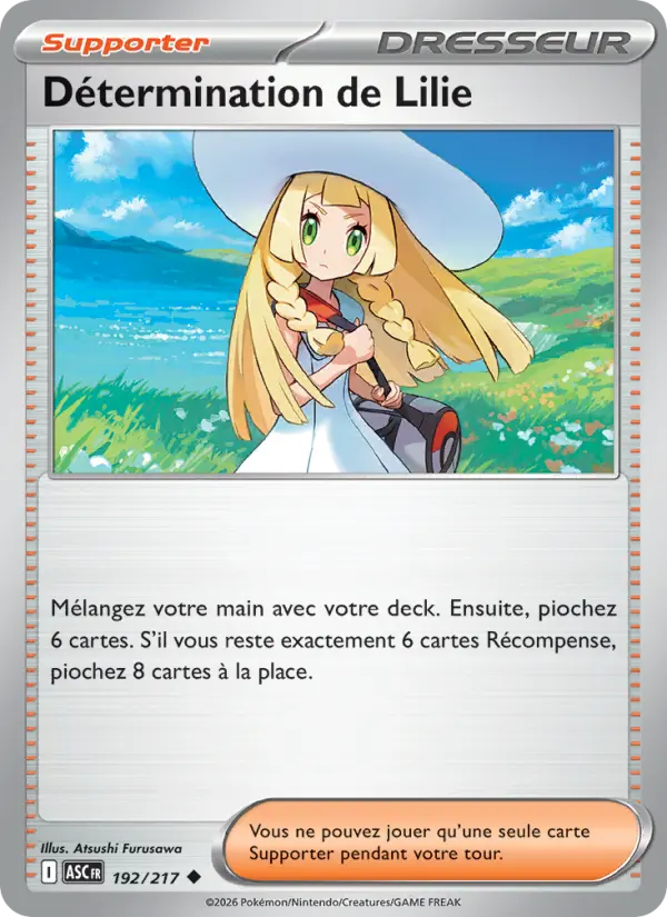 Carte Pokemon 192/217 Détermination de Lilie Reverse | LorenZone
