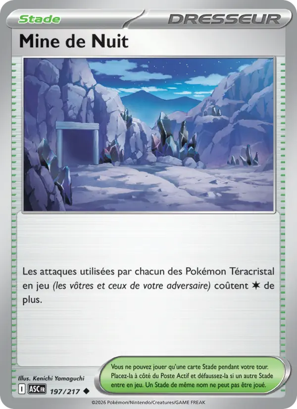 Carte Pokemon 197/217 Mine de Nuit Reverse | LorenZone