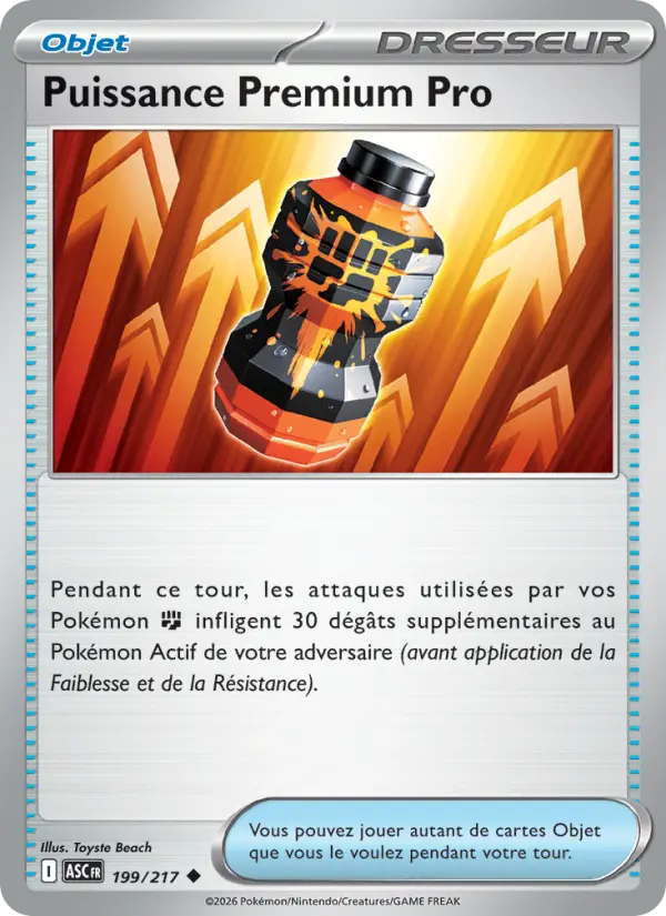 Carte Pokemon 199/217 Puissance Premium Pro Reverse | LorenZone