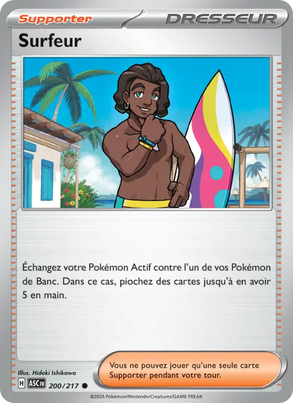 Carte Pokemon 200/217 Surfeur Reverse | LorenZone