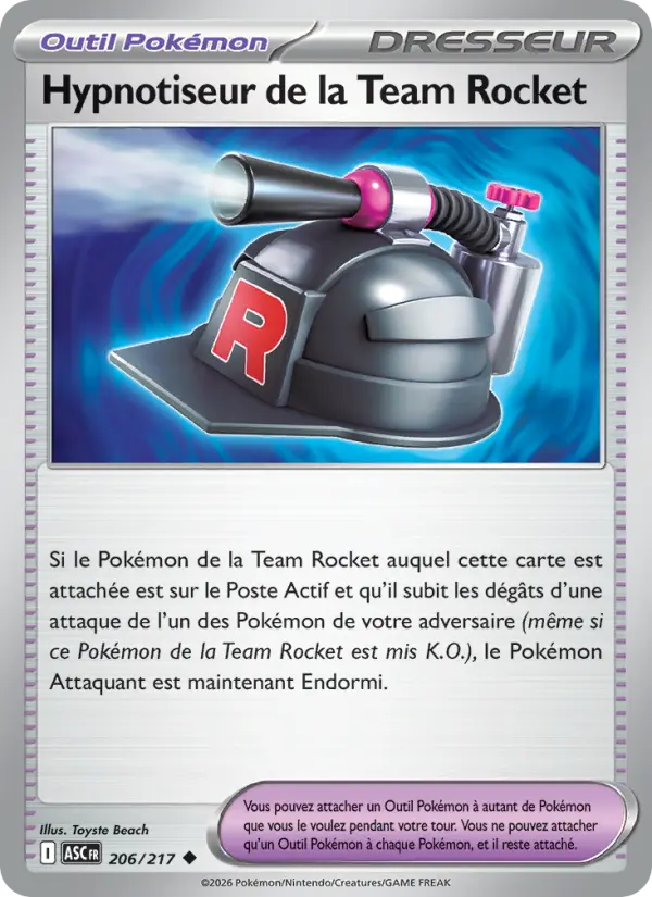 Carte Pokemon 206/217 Hypnotiseur de la Team Rocket Reverse | LorenZone