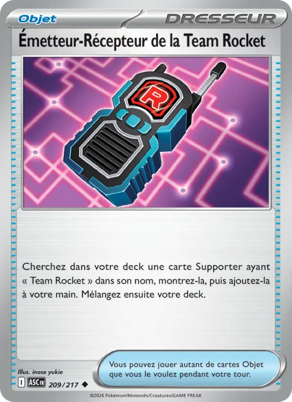 Carte Pokemon 209/217 Émetteur-Récepteur de la Team Rocket Reverse | LorenZone