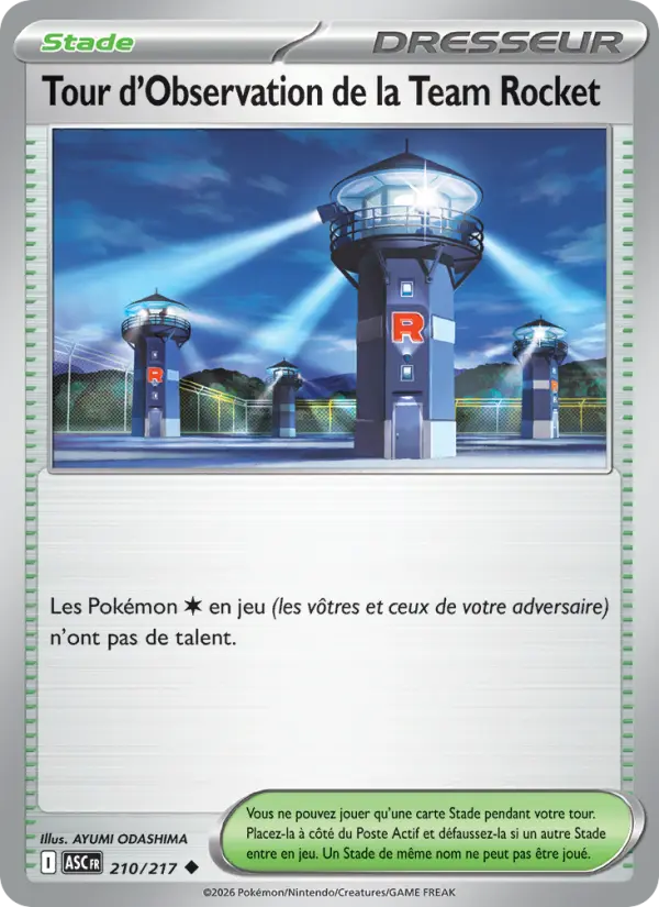 Carte Pokemon 210/217 Tour d'Observation de la Team Rocket Reverse | LorenZone