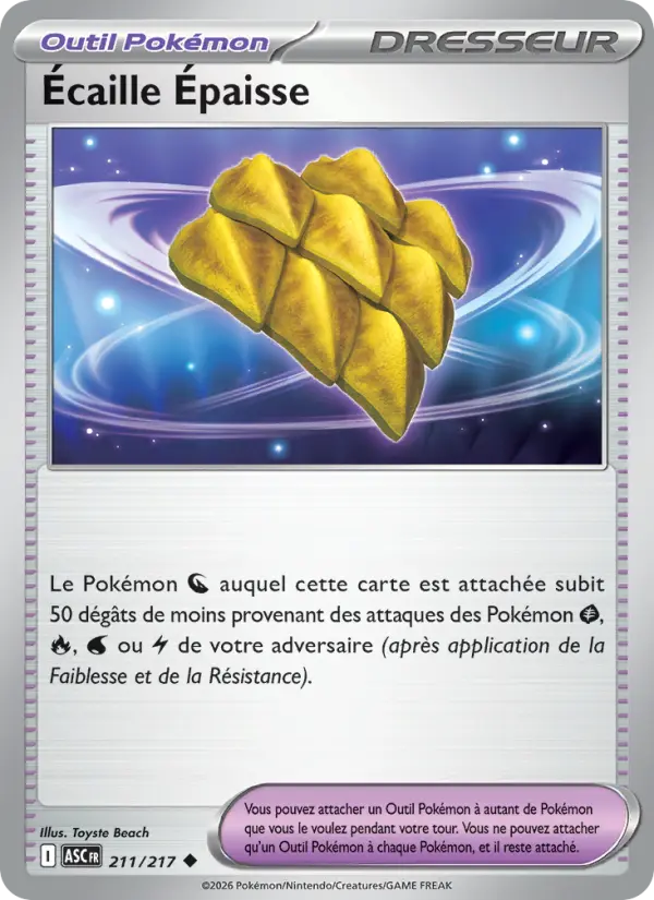 Carte Pokemon 211/217 Écaille Épaisse Reverse | LorenZone