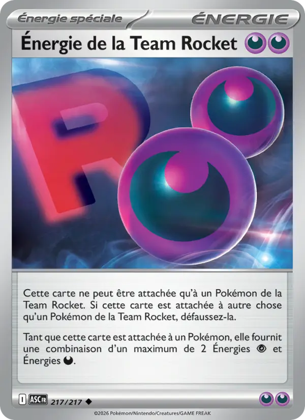 Carte Pokemon 217/217 Énergie de la Team Rocket Reverse | LorenZone