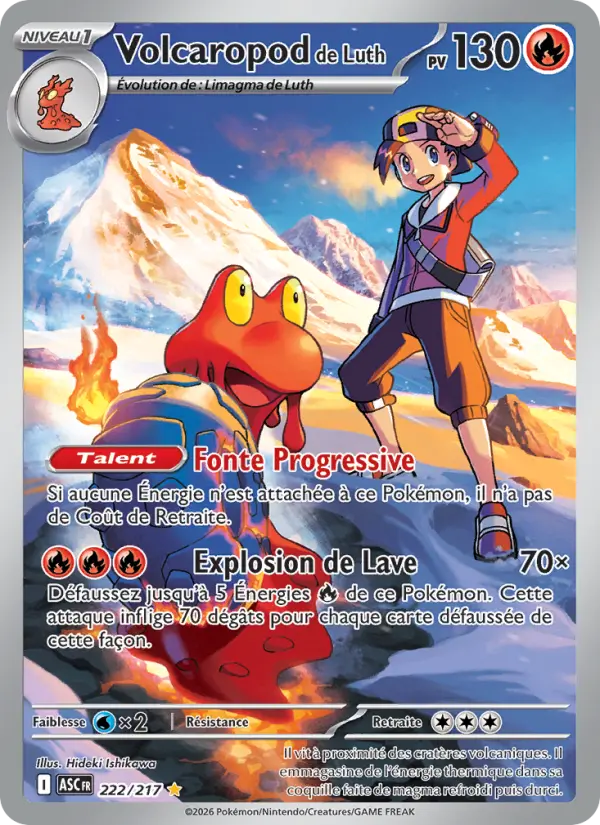 Carte Pokemon 222/217 Volcaropod de Luth Illustration Rare | LorenZone