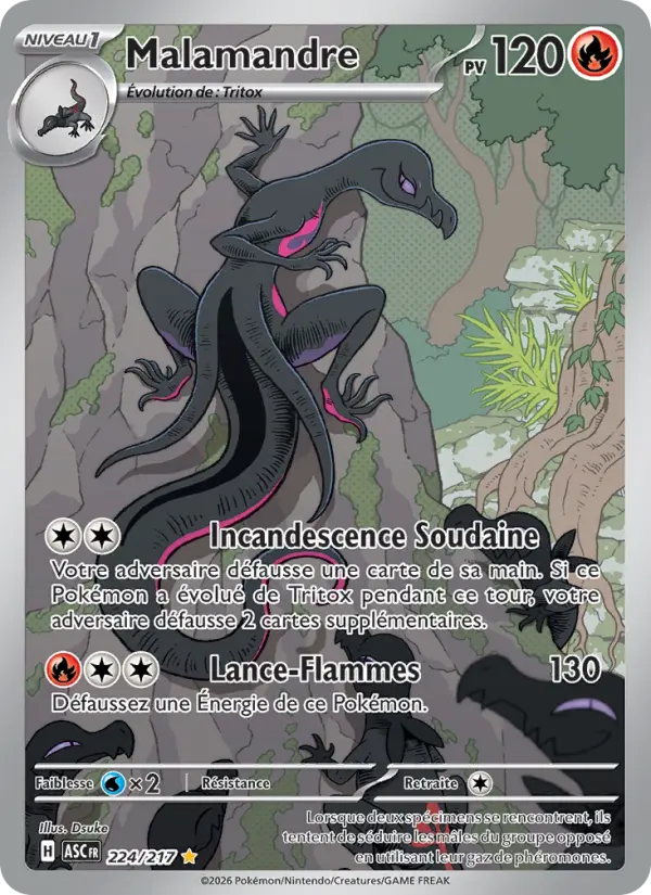 Carte Pokemon 224/217 Malamandre Illustration Rare | LorenZone