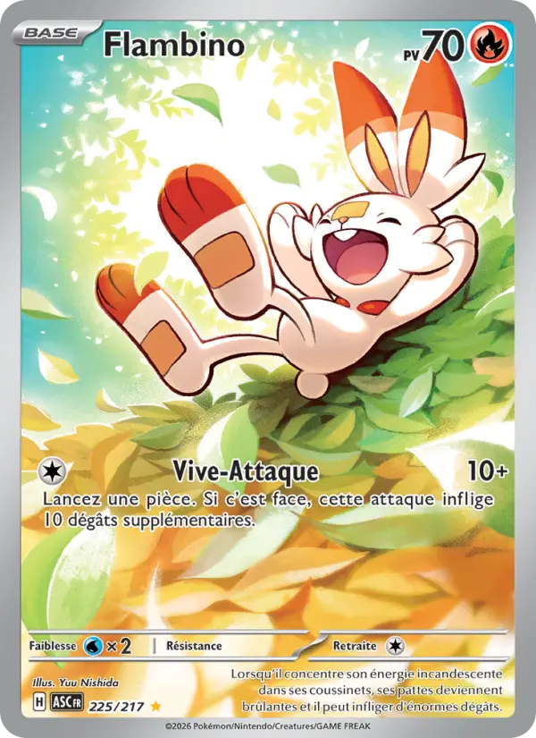Carte Pokemon 225/217 Flambino Illustration Rare | LorenZone