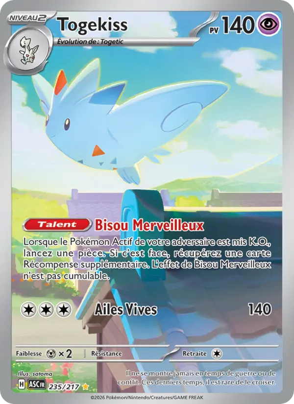 Carte Pokemon 235/217 Togekiss Illustration Rare | LorenZone