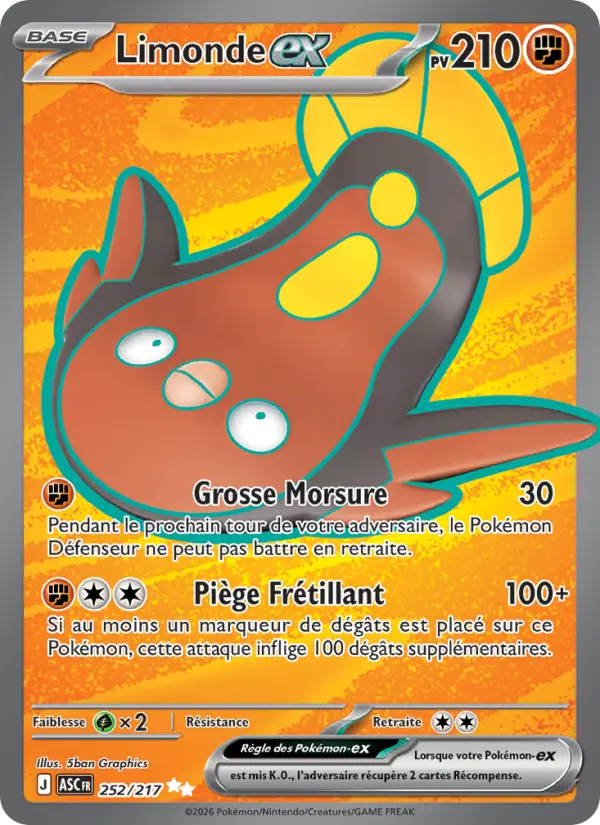 Carte Pokemon 252/217 Limonde-ex Holo | LorenZone