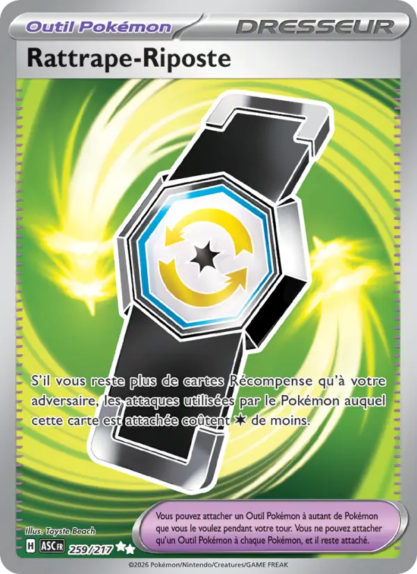Carte Pokemon 259/217 Rattrape-Riposte Holo | LorenZone