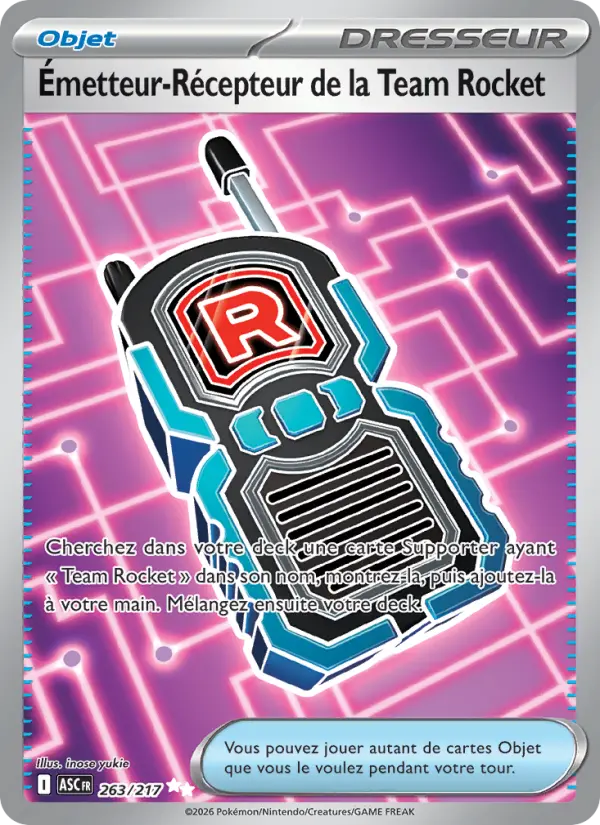 Carte Pokemon 263/217 Émetteur-Récepteur de la Team Rocket Holo | LorenZone
