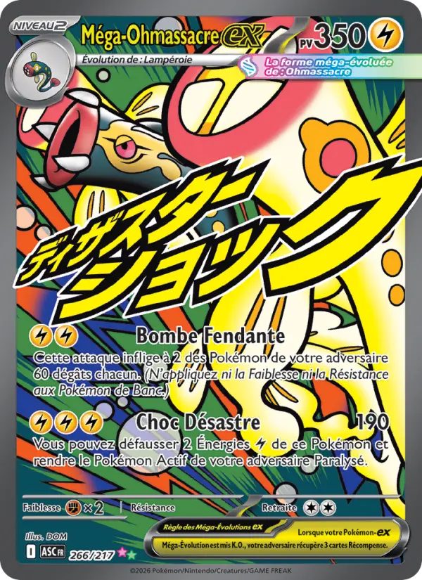 Carte Pokemon 266/217 Méga-Ohmassacre-ex Holo | LorenZone