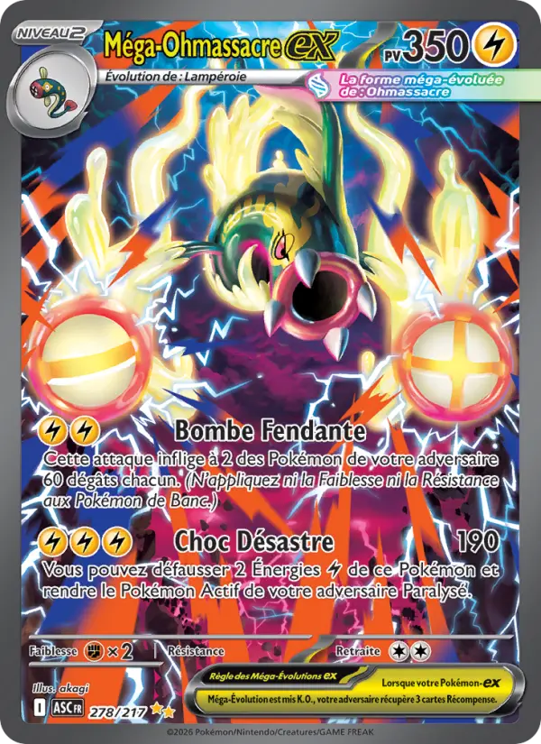 Carte Pokemon 278/217 Méga-Ohmassacre-ex Illustration Spéciale Rare | LorenZone