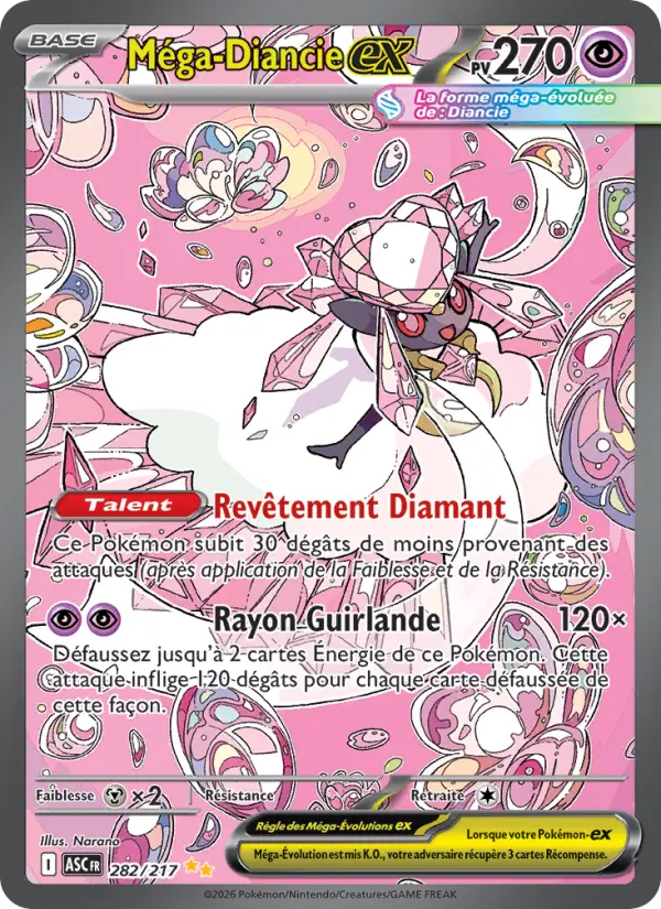 Carte Pokemon 282/217 Méga-Diancie-ex Illustration Spéciale Rare | LorenZone