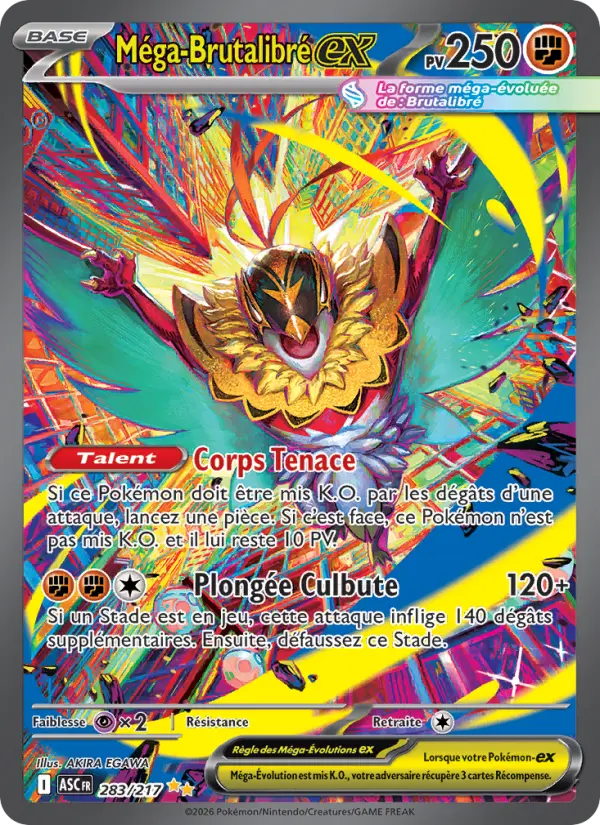 Carte Pokemon 283/217 Méga-Brutalibré-ex Illustration Spéciale Rare | LorenZone